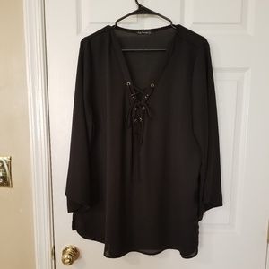 Rag Therapy Black Sheer Blouse